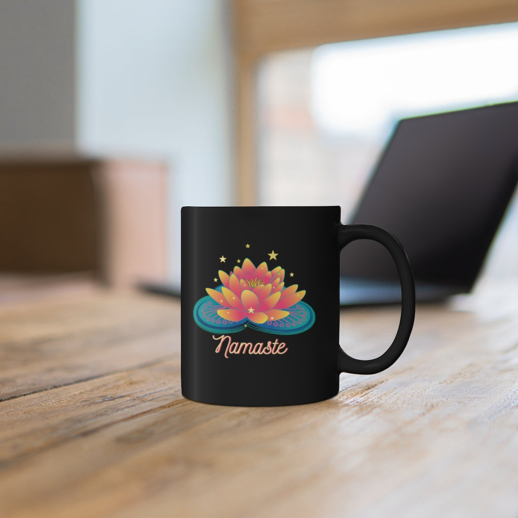 Namaste Black Mug 11oz