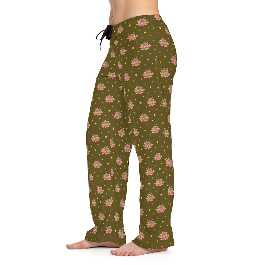 Magical Lotus Dark Golden Pajama Pants