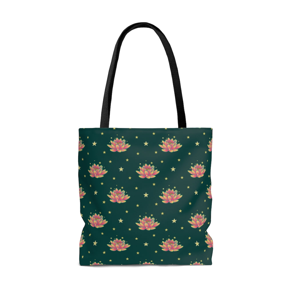 Magical Lotus Green Tote Bag