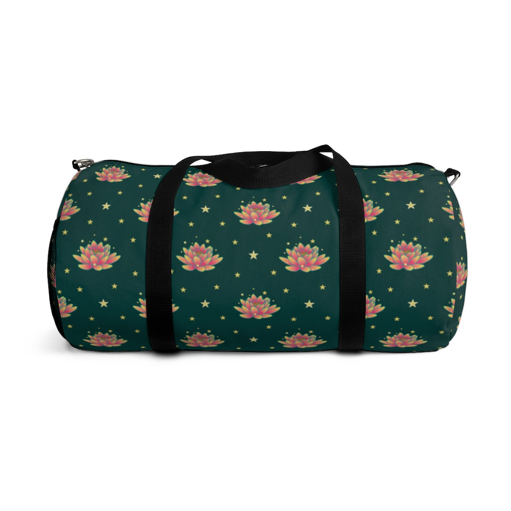 Magical Lotus Green Duffel Bag