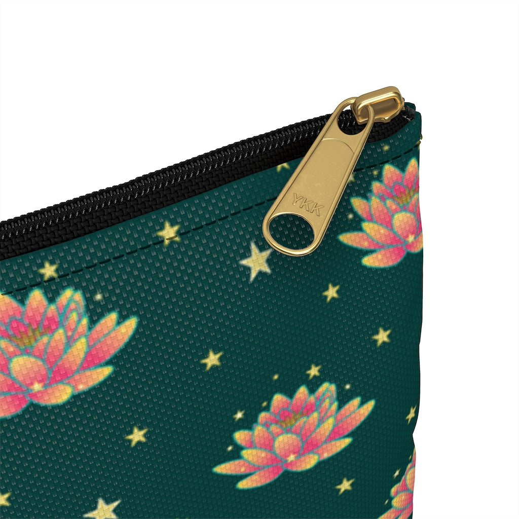 Magical Lotus Green Accessory Pouch