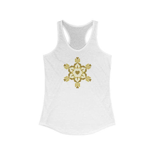 Love Water Crystal White Racerback Tank