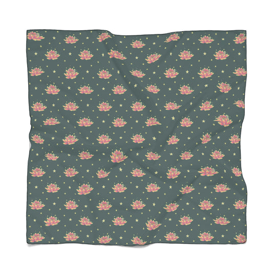 Magical Lotus Green Poly Scarf