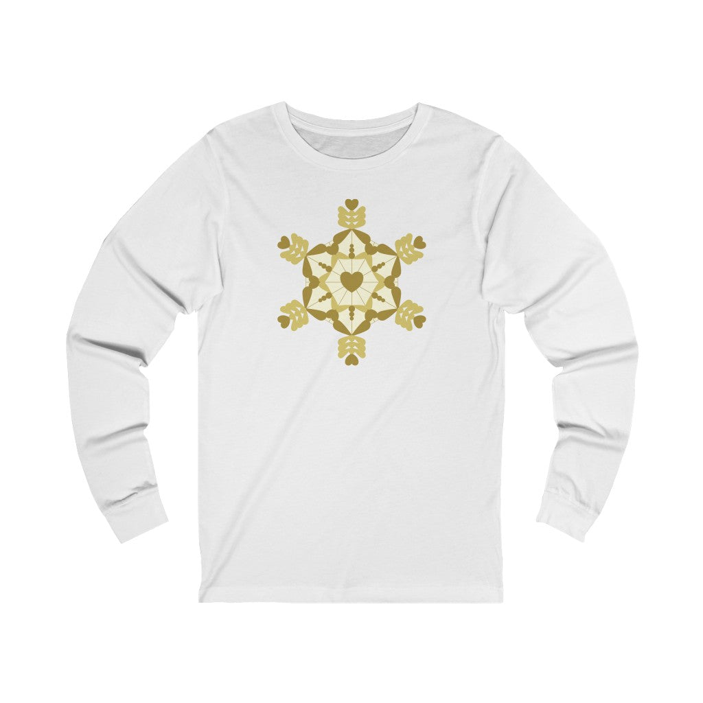 Love Water Crystal White Long Sleeve Tee