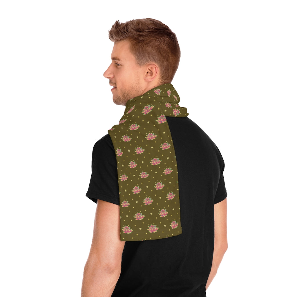 Magical Lotus Dark Golden Scarf