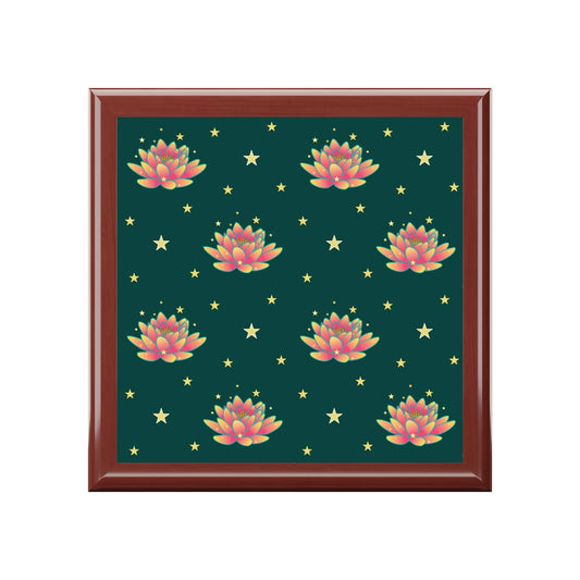 Magical Lotus Green Jewelry Box