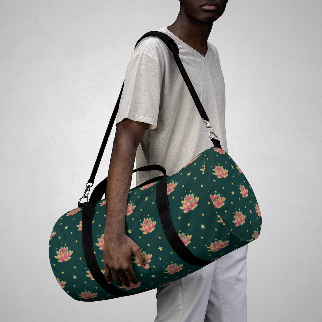 Magical Lotus Green Duffel Bag