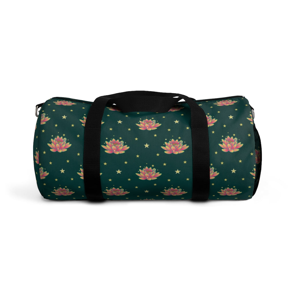 Magical Lotus Green Duffel Bag