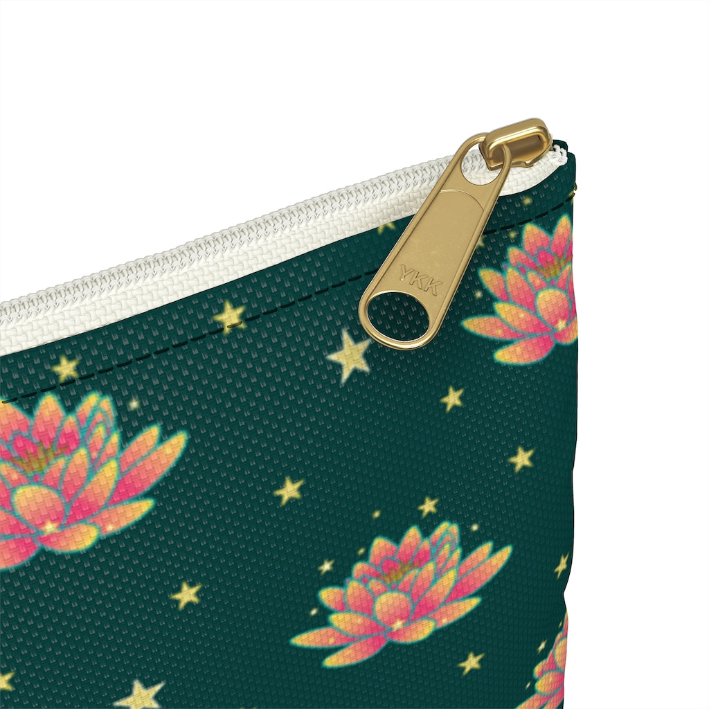 Magical Lotus Green Accessory Pouch