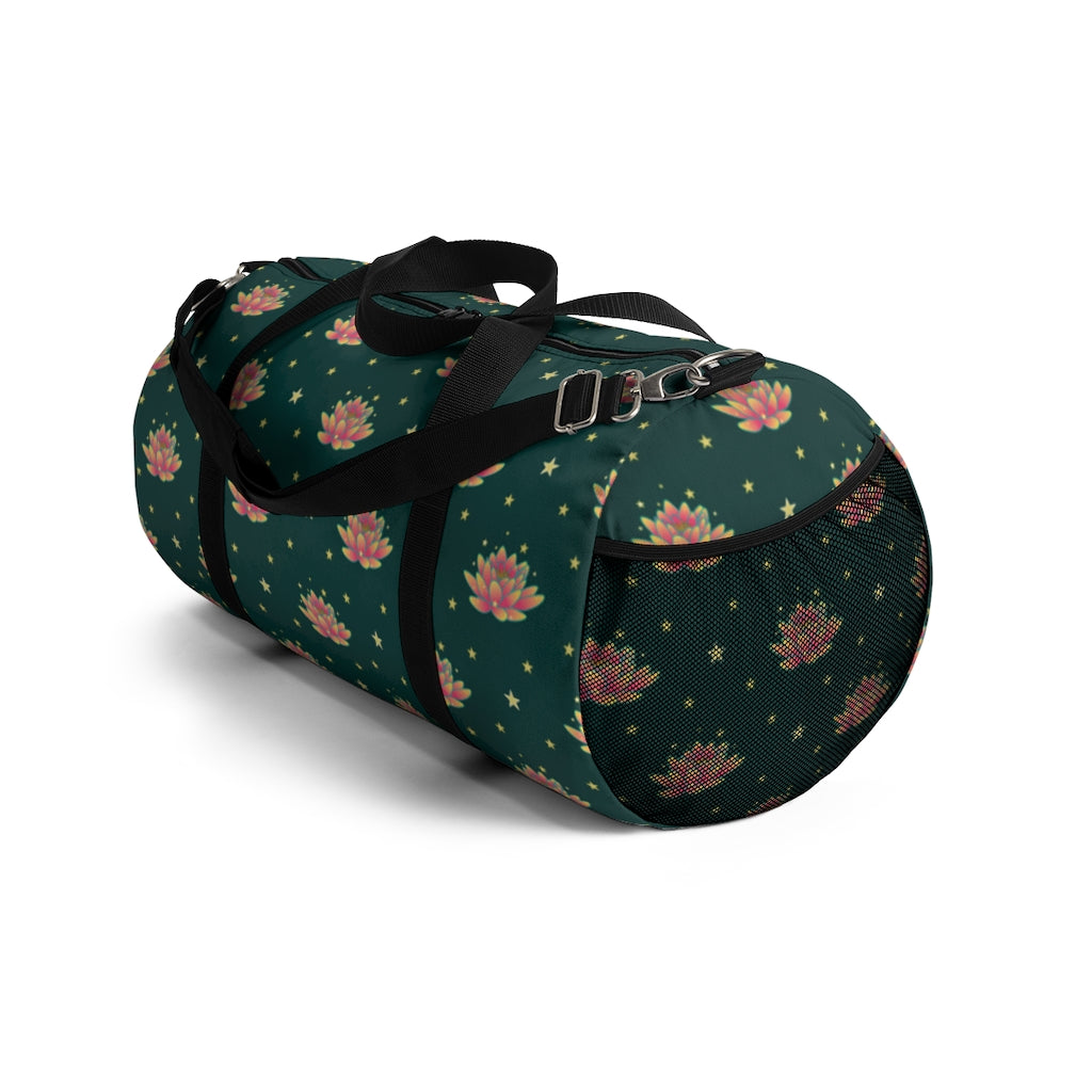 Magical Lotus Green Duffel Bag