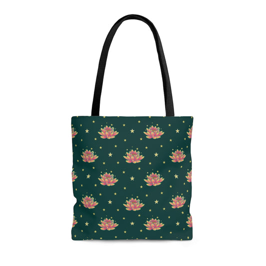 Magical Lotus Green Tote Bag