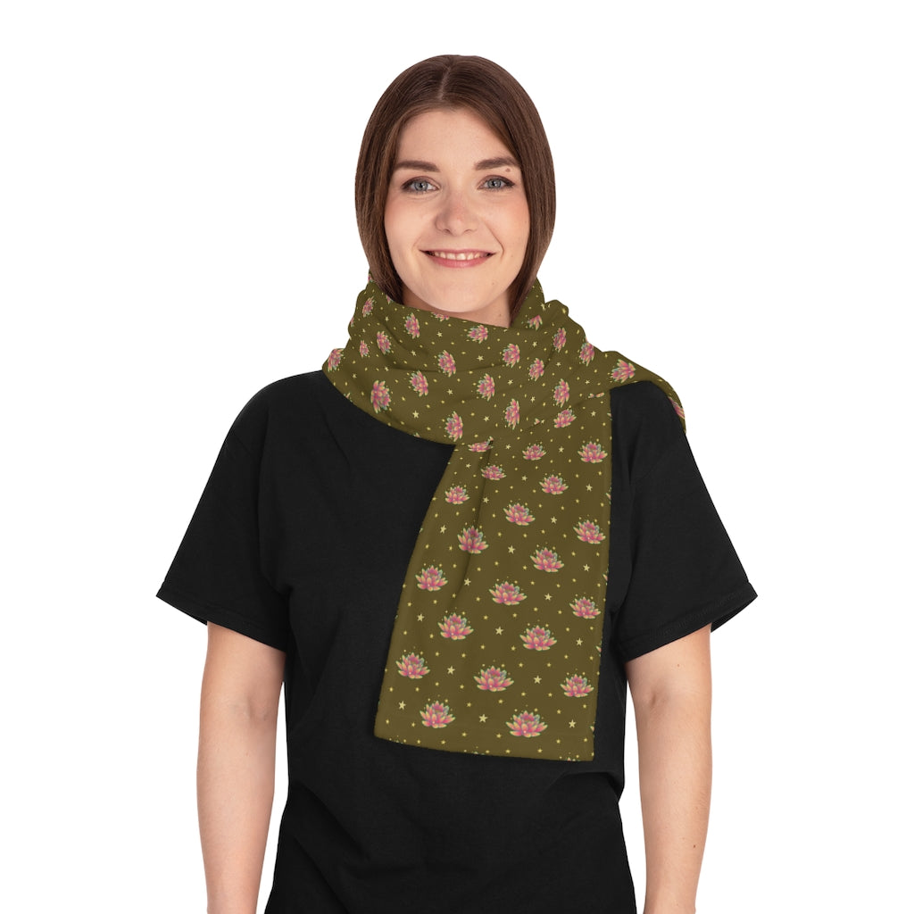 Magical Lotus Dark Golden Scarf