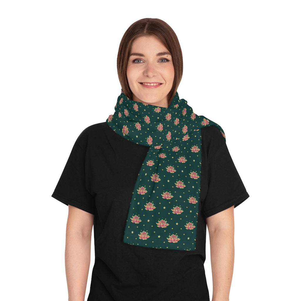 Magical Lotus Green Scarf