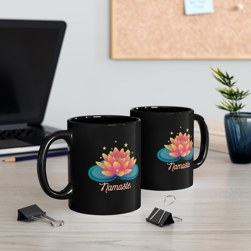 Namaste Black Mug 11oz